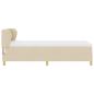 Preview: Boxspringbett mit Matratze Creme 90x200 cm Stoff Creme