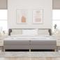 Preview: Boxspringbett mit Matratze Creme 90x200 cm Stoff Taupe
