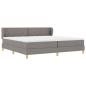 Preview: Boxspringbett mit Matratze Creme 90x200 cm Stoff Taupe