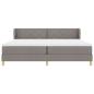 Preview: Boxspringbett mit Matratze Creme 90x200 cm Stoff Taupe