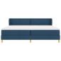Preview: Boxspringbett mit Matratze Creme 90x200 cm Stoff Blau