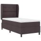 Preview: Boxspringbett mit Matratze Dunkelbraun 90 x 190 cm Stoff
