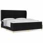 Preview: Boxspringbett mit Matratze Dunkelgrau 90x190 cm Schwarz