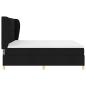 Preview: Boxspringbett mit Matratze Dunkelgrau 90x190 cm Schwarz
