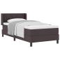 Preview: Boxspringbett mit Matratze mit Matratze Dunkelbraun 90 x 190 cm