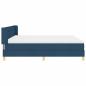 Preview: Boxspringbett mit Matratze mit Kopfteil Blau 200 x 200 cm Stoff