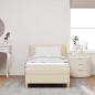 Preview: Boxspringbett mit Matratze mit Kopfteil Creme 90 x 190 cm Stoff