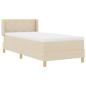 Preview: Boxspringbett mit Matratze mit Kopfteil Creme 90 x 190 cm Stoff