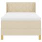 Preview: Boxspringbett mit Matratze mit Kopfteil Creme 90 x 190 cm Stoff
