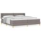 Preview: Boxspringbett mit Matratze Taupe 200 x 200 cm Stoff