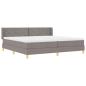 Preview: Boxspringbett mit Matratze Taupe 200 x 200 cm Stoff