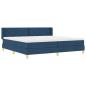 Preview: Boxspringbett mit Matratze mit Kopfteil Blau 200 x 200 cm Stoff