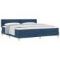 Preview: Boxspringbett mit Matratze mit Kopfteil Blau 200 x 200 cm Stoff