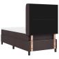 Preview: Boxspringbett mit Matratze Dunkelbraun 90 x 190 cm Stoff