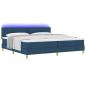 Preview: Boxspringbett mit Matratze mit Kopfteil Blau 200 x 200 cm Stoff
