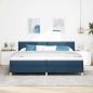 Preview: Boxspringbett mit Matratze mit Kopfteil Blau 200 x 200 cm Stoff