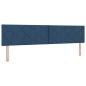 Preview: Boxspringbett mit Matratze mit Kopfteil Blau 200 x 200 cm Stoff