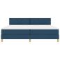 Preview: Boxspringbett mit Matratze mit Kopfteil Blau 200 x 200 cm Stoff