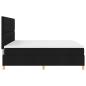 Preview: Boxspringbett mit Matratze Schwarz 200 x 200 cm Stoff