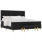 Preview: Boxspringbett mit Matratze Schwarz 200 x 200 cm Stoff