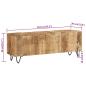 Preview: TV-Schrank 110x30x40 cm Massivholz Mango