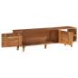 Preview: TV-Schrank Massivholz Akazie Honigfarbenes Finish 140x30x40 cm