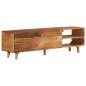 Preview: TV-Schrank Massivholz Akazie Honigfarbenes Finish 140x30x40 cm