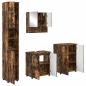 Preview: Badezimmermöbel Set mit Tür 4 pcs Räuchereiche 61 x 35 x 64 cm