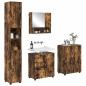 Preview: Badezimmermöbel Set mit Tür 4 pcs Räuchereiche 61 x 35 x 64 cm