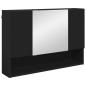 Preview: Badezimmermöbel Set mit Regal 2 pcs Schwarz 76,5 x 35 x 64 cm