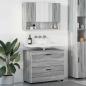 Preview: ARDEBO.de - Badezimmermöbel Set mit Tür 2 pcs Grau Sonoma 76,5 x 35 x 64 cm