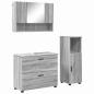 Preview: Badezimmermöbel Set mit Tür 3 pcs Grau Sonoma 76,5 x 35 x 64 cm