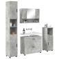 Preview: Badezimmermöbel Set mit Regal 4 pcs Betongrau 30 x 35 x 192 cm
