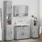 Preview: Badezimmermöbel Set mit Regal 4 pcs Betongrau 30 x 35 x 192 cm