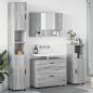 Preview: ARDEBO.de - Badezimmermöbel Set mit Tür 4 pcs Grau Sonoma 30 x 35 x 192 cm