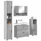 Preview: Badezimmermöbel Set mit Tür 4 pcs Grau Sonoma 30 x 35 x 192 cm