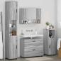 Preview: Badezimmermöbel Set mit Tür 4 pcs Grau Sonoma 30 x 35 x 192 cm