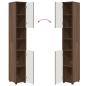 Preview: Badezimmermöbel Set mit Tür 4 pcs Braune Eiche 30 x 35 x 192 cm