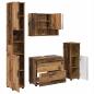 Preview: Badezimmermöbel Set mit Regal 4 pcs Altholz 30 x 35 x 192 cm