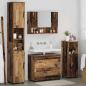 Preview: Badezimmermöbel Set mit Regal 4 pcs Altholz 30 x 35 x 192 cm