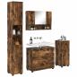 Preview: Badezimmermöbel Set mit Tür 4 pcs Räuchereiche 30 x 35 x 192 cm