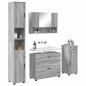 Preview: Badezimmermöbel Set mit Tür 4 pcs Grau Sonoma 30 x 35 x 192 cm