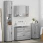 Preview: Badezimmermöbel Set mit Tür 4 pcs Grau Sonoma 30 x 35 x 192 cm