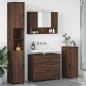 Preview: ARDEBO.de - Badezimmermöbel Set mit Tür 4 pcs Braune Eiche 30 x 35 x 192 cm