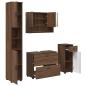 Preview: Badezimmermöbel Set mit Tür 4 pcs Braune Eiche 30 x 35 x 192 cm