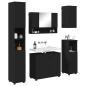 Preview: Badezimmermöbel Set mit Regal 5 pcs Schwarz 30 x 35 x 192 cm