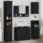 Preview: Badezimmermöbel Set mit Regal 5 pcs Schwarz 30 x 35 x 192 cm