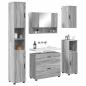 Preview: Badezimmermöbel Set mit Tür 5 pcs Grau Sonoma 30 x 35 x 192 cm