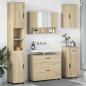 Preview: ARDEBO.de - Badezimmermöbel Set mit Tür 5 pcs Sonoma Eiche 30 x 35 x 192 cm