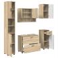 Preview: Badezimmermöbel Set mit Tür 5 pcs Sonoma Eiche 30 x 35 x 192 cm
